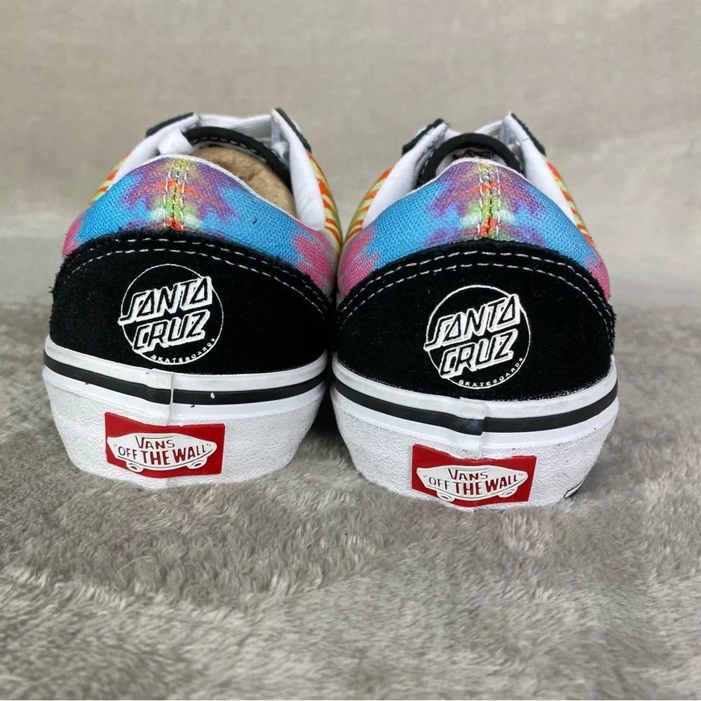 Vans x Santa Cruz Old Skool Pro Shoes Boys 4.5 Women 6 Tie Dye Skate Sneaker NEW